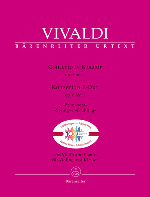 Bärenreiter Vivaldi Concert E-Dur Frühling smuiko natos