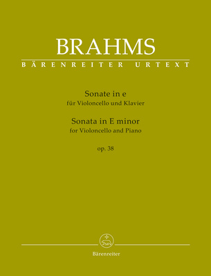 Bärenreiter Brahms Cellosonate e-moll violončelės natos