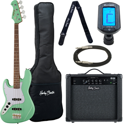 Harley Benton JB-62 LH CC SFG bosinės gitaros komplektas