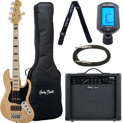 Harley Benton Enhanced MJ-5MN Natural bosinės gitaros komplektas