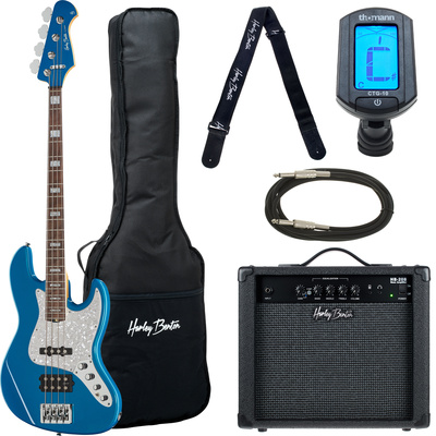 Harley Benton Enhanced MJ-4EB Lake Bl bosinės gitaros komplektas