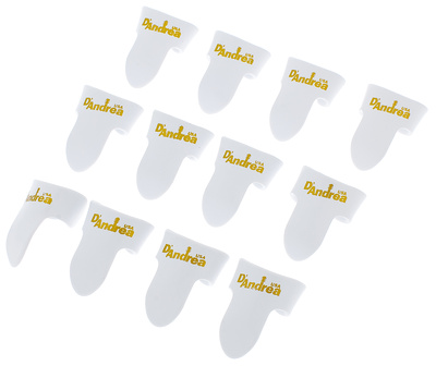 dAndrea Finger Picks 12-Set White L finger brauktukai