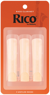 DAddario Woodwinds Rico Bass Clarinet 2.0 3-Pack bosinio klarneto liežuvėliai  