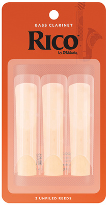 DAddario Woodwinds Rico Bass Clarinet 2.5 3-Pack bosinio klarneto liežuvėliai  