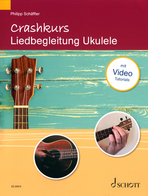 Schott Crashkurs Liedbegleitung Uku pažengusiųjų ukulelės mokomoji literatura