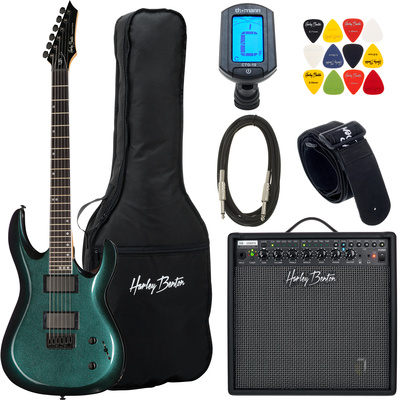 Harley Benton R-446 Flip Flop Blue elektrinės gitaros komplektas  