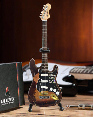 Axe Heaven Stevie Ray Vaughan Distressed mini gitaros modelis