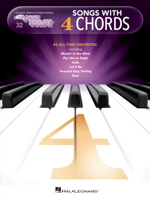 Hal Leonard Songs with 4 Chords Piano dainų knyga pianinui