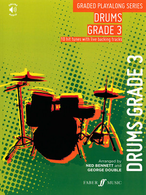 Faber Music Graded Playalong Drums Grade 3 mušamųjų instrumentų natų sąsiuvinis