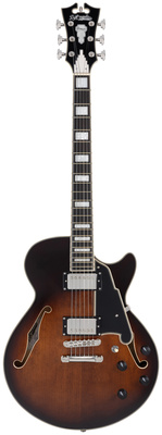 DAngelico Premier SS Brown Burst pusiau akustinė gitara