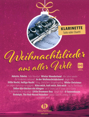 Holzschuh Verlag Weihnachtslieder Klarinette dainų rinkinys klarnetui