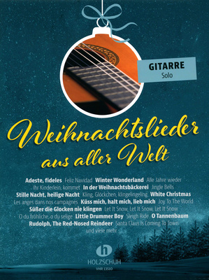 Holzschuh Verlag Weihnachtslieder Gitarre solo akustinės gitaros dainų knyga