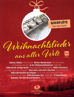 Holzschuh Verlag Weihnachtslieder Querflöte dainų rinkinys fleitai  