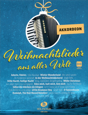 Holzschuh Verlag Weihnachtslieder Akkordeon akordeono natų knyga