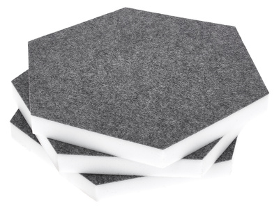 t.akustik Hexagon Melamine Grey 25 plačiajuostis akustinis absorbuotojas