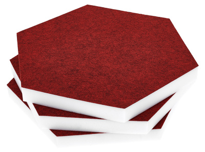 t.akustik Hexagon Melamine Bordeaux 25 plačiajuostis akustinis absorbuotojas