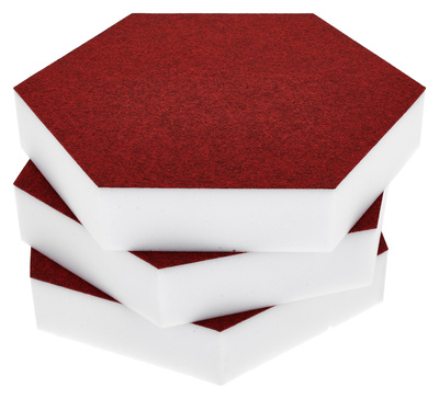 t.akustik Hexagon Melamine Bordeaux 50 plačiajuostis akustinis absorbuotojas