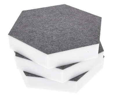 t.akustik Hexagon Melamine Grey 50 plačiajuostis akustinis absorbuotojas