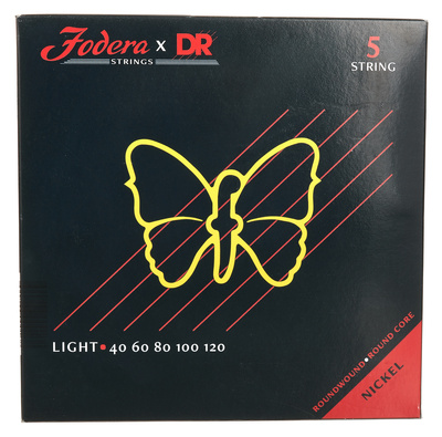 Fodera x DR 5-String Set Light Nickel elektrinės bosinės gitaros stygos