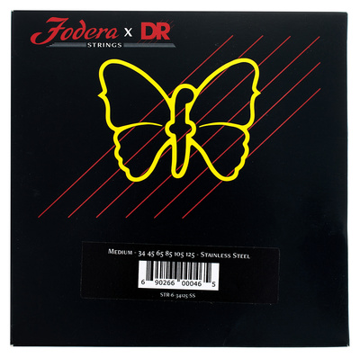 Fodera x DR 6-String Set Medium Steel elektrinės bosinės gitaros stygos