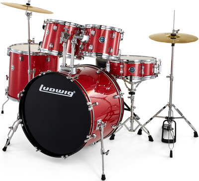 Ludwig Accent Fuse 5pc Red akustinių būgnų komplektas  