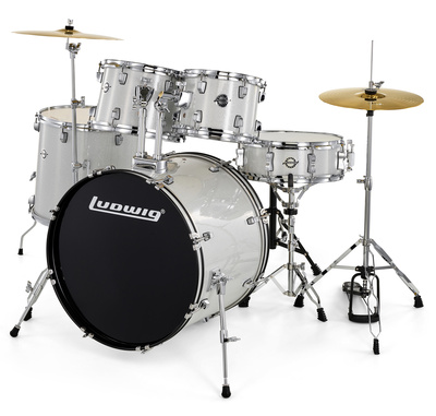 Ludwig Accent Fuse 5pc sidabrinis akustinis būgnų komplektas