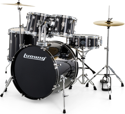 Ludwig Accent Drive 5pc Black akustinis būgnų komplektas
