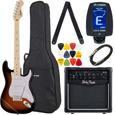 Squier Sonic Strat MN 2TSB elektrinės gitaros komplektas