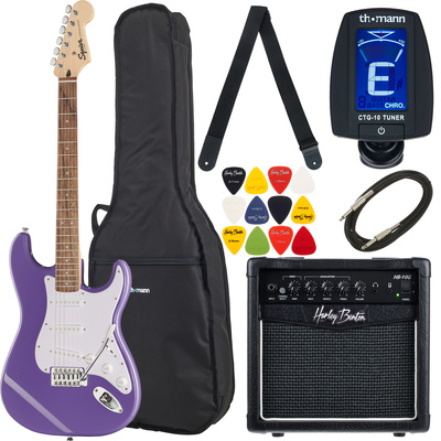 Squier Sonic Strat LRL Ultravi elektrinės gitaros komplektas
