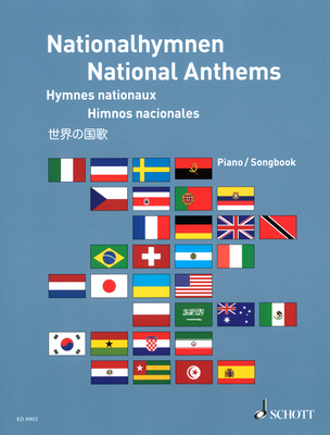 Schott Nationalhymnen pianinų dainų knyga