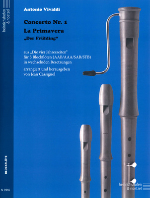 Heinrichshofen Verlag Vivaldi Frühling 3 blokfliutų literatūra