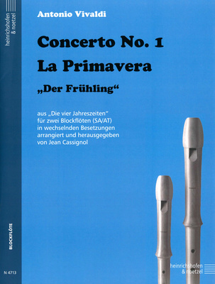 Heinrichshofen Verlag Vivaldi Frühling klasikinio blokfliuto literatūra