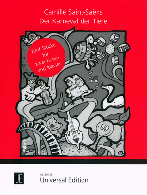 Universal Edition Saint-Saëns Karneval fleitų literatūra