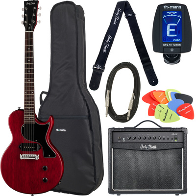 Harley Benton SC-Junior Faded Cherry elektrinės gitaros komplektas  