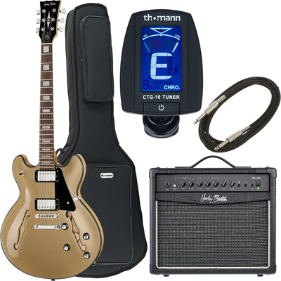 Harley Benton HB-35Plus Shoreline Gold elektrinės gitaros komplektas
