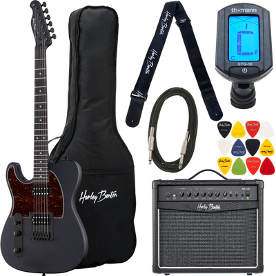 Harley Benton TE-20HH LH SBK elektrinės gitaros komplektas