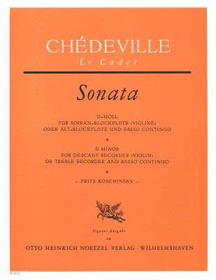 Heinrichshofen Verlag Chédeville Sonate d-moll klasikinio blokfliuto literatūra