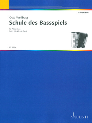 Schott Schule des Bass-Spiels 2 mokomoji medžiaga akordeonui  
