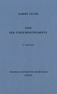 Friedrich Hofmeister Verlag Taxe der Streichinstrumente styginių instrumentų knyga