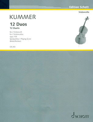Schott Kummer 12 Duos natos violončelei