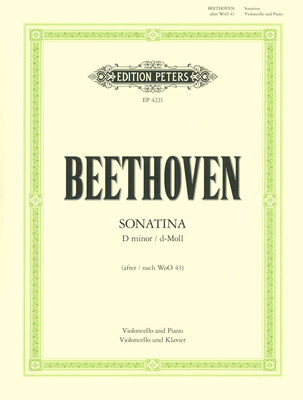 Edition Peters Beethoven Sonatine d-moll violončelės natos