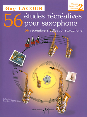 Editions Billaudot 56 Etudes Recreatives Sax 2 pažengusi literatūra saksofonui