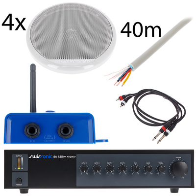 Swissonic SA 125 Biamp Pool Bundle S WH sporto salės garso sistema