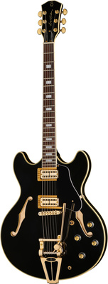 Larry Carlton H7T Black pusiau akustinė gitara