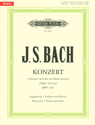 Edition Peters Bach Konzert für zwei Violinen natos smuikui  