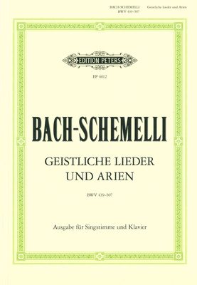 Edition Peters Bach Geistliche Lieder + Arien vokalo natų literatūra