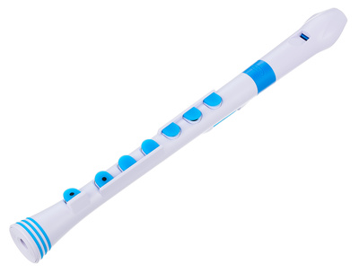 Nuvo Recorder+ Baroque balta-mėlyna barokinė sopraninė fleita  