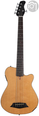Be skirsnių pusiau akustinės bosinės gitaros