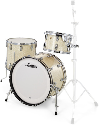 Ludwig Legacy Mahogany Fab V.White būgnų korpusų komplektas