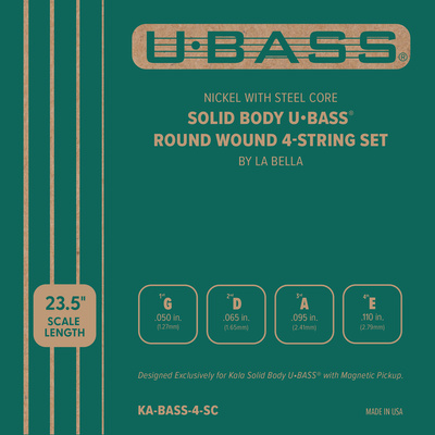 Kala U-Bass 4-string Set Roundwound ukulelės stygos